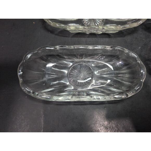 Anchor Hocking Clear Glass Celery Dish Set Of 4, Serving Dishes, Banana Bowls - Picture 2 of 10